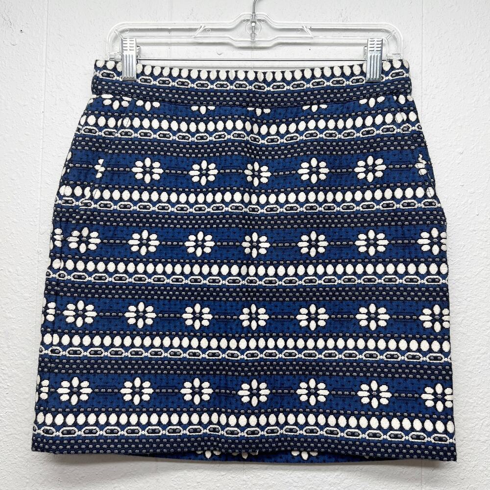J. Crew Embroidered Knit High Waist Mini Skirt Womens 0 Hippie Boho Festival